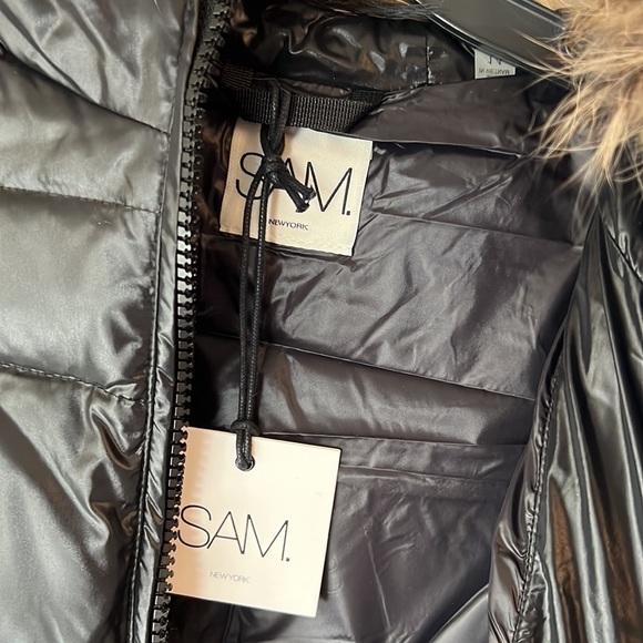 New Sam girls black puffer jacket - Picture 6 of 9